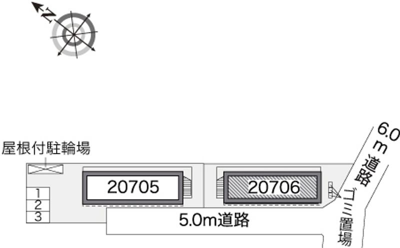 レオパレスフォレストⅡＢ 配置図