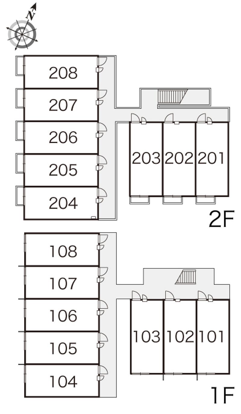 レオパレスＧコート名和 間取配置図