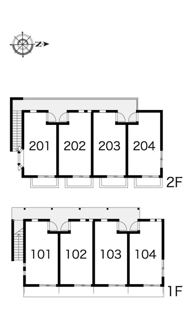 レオパレス住道第２ 間取配置図