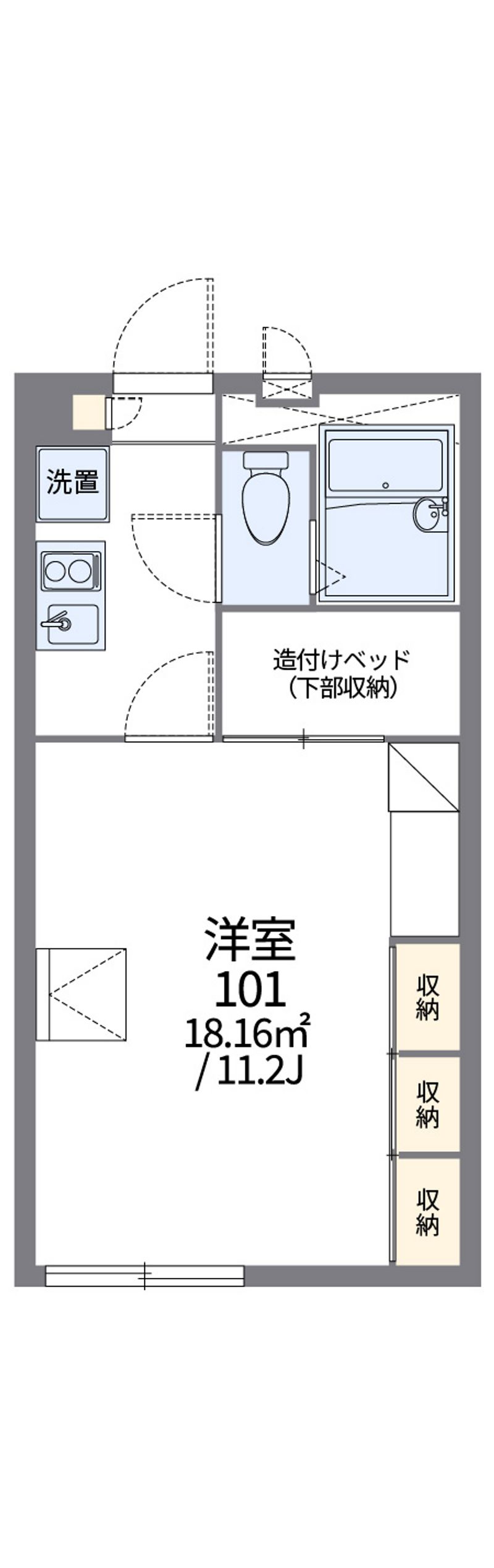 レオパレス福岡Ｃ 間取図