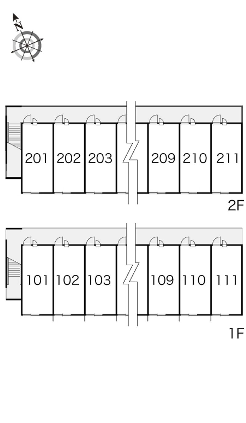 レオパレスコンフォート八幡 間取配置図