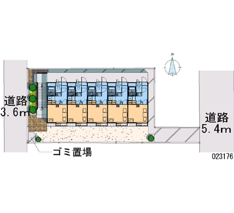 レオパレスグリーンコート 区画図