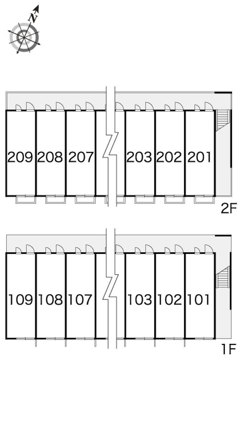 レオパレスブルーリーフタウン 間取配置図