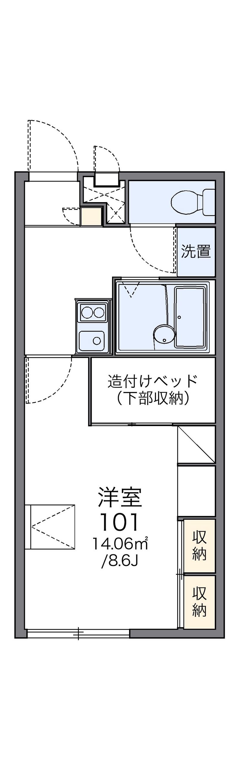 レオパレスリバティ 間取図