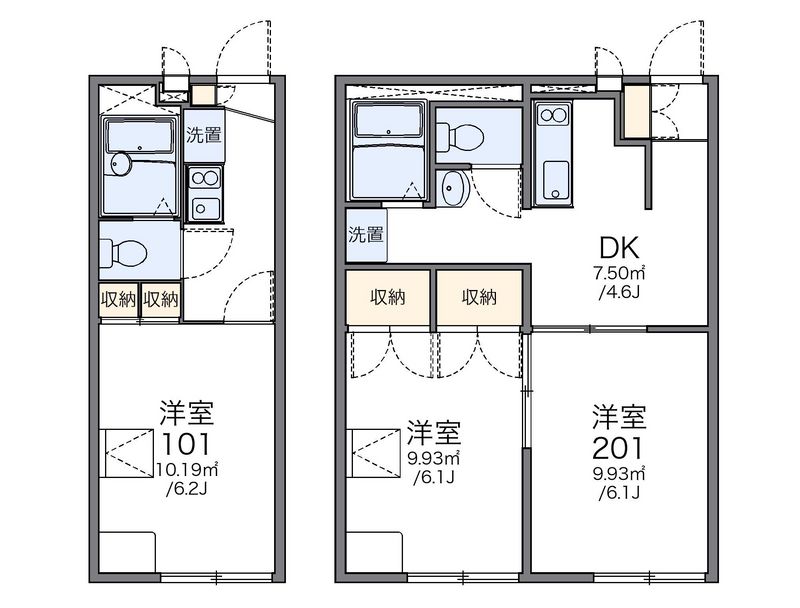 レオパレスミール 間取図