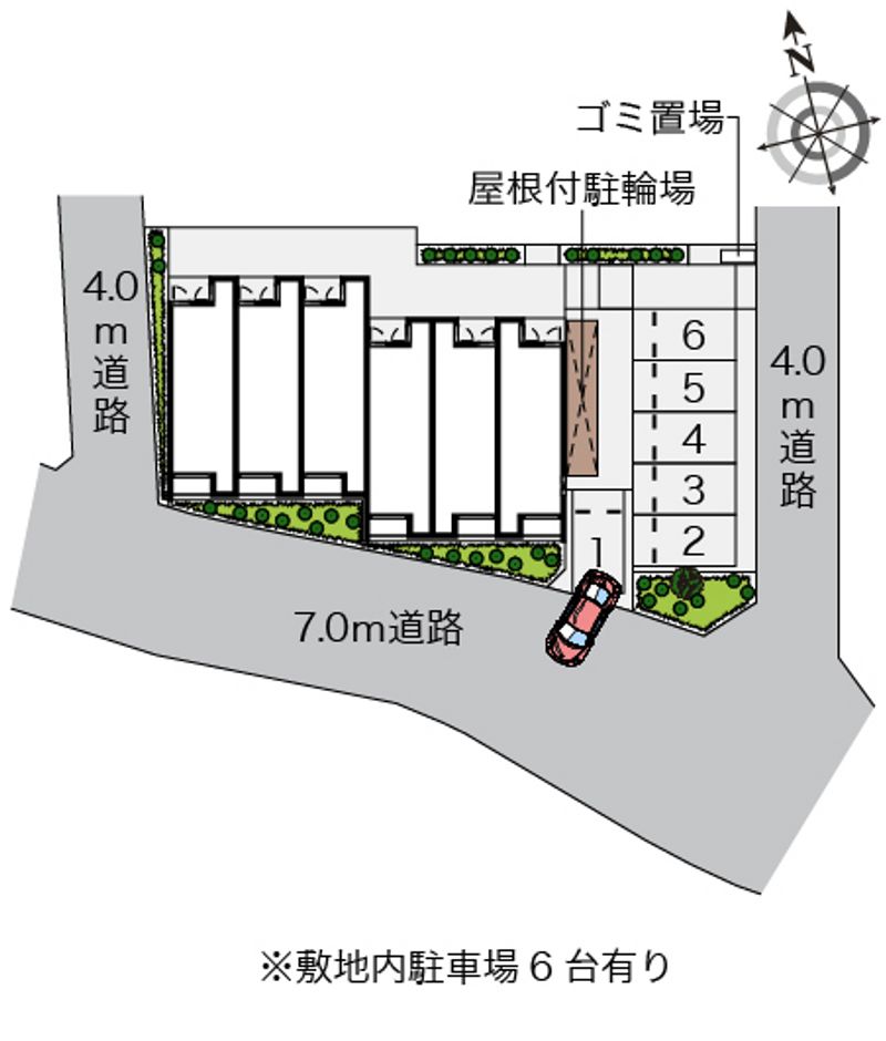 クレイノフィオーレ 駐車場