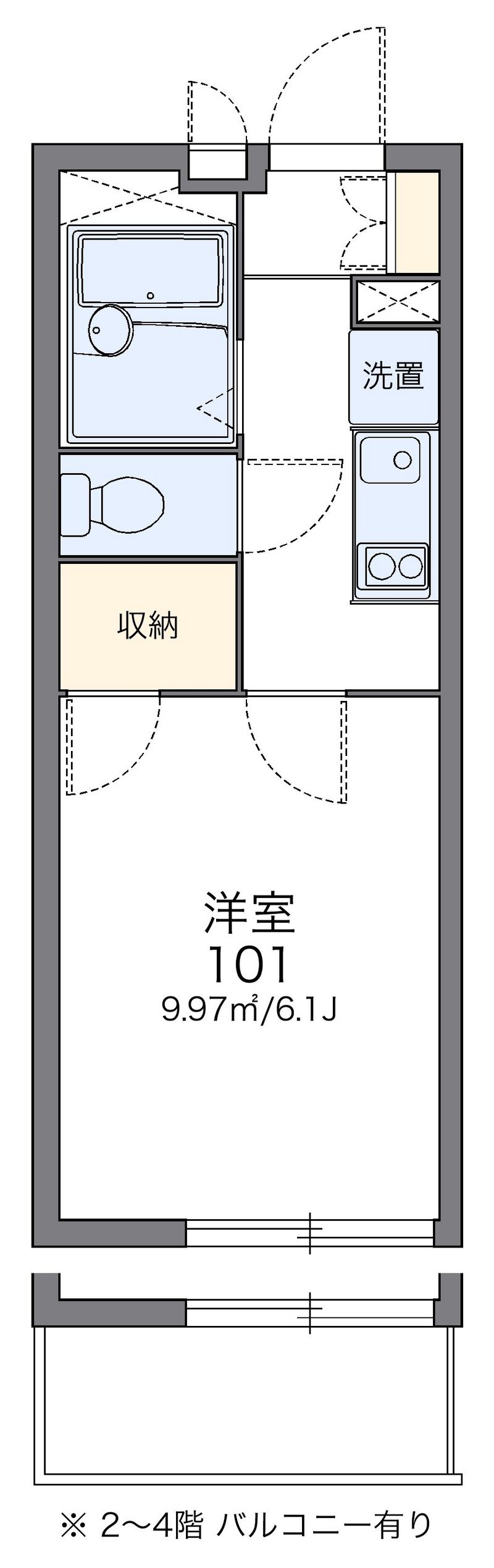 レオパレスＪＮ　Ｂ 間取図