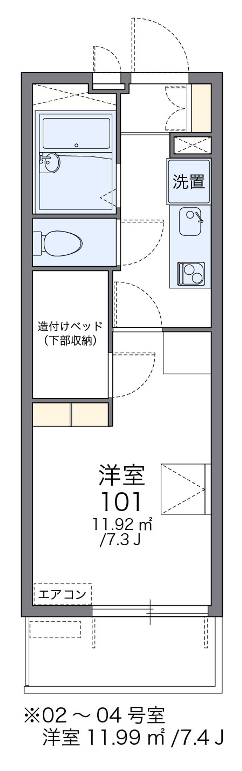 レオパレスリバーパーク菅原 間取図