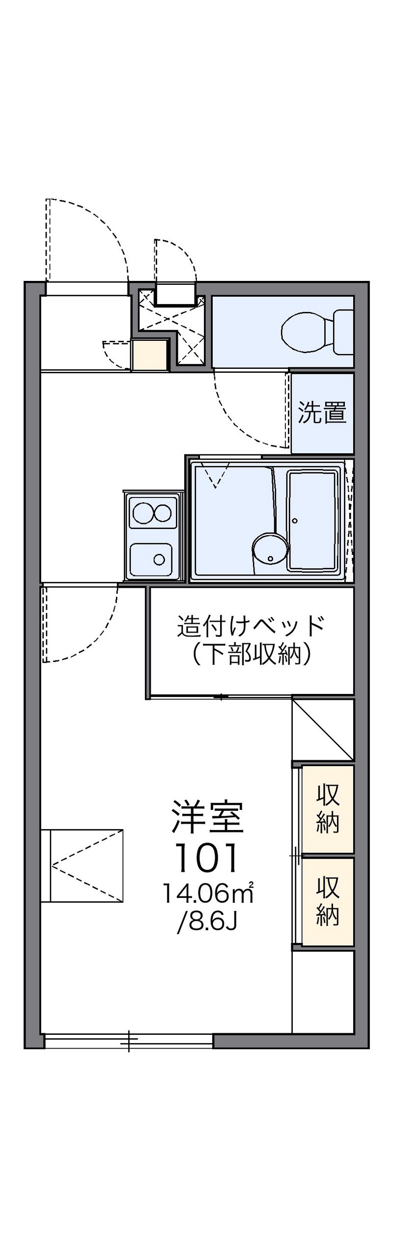 レオパレスアルファヨシオカ 間取図