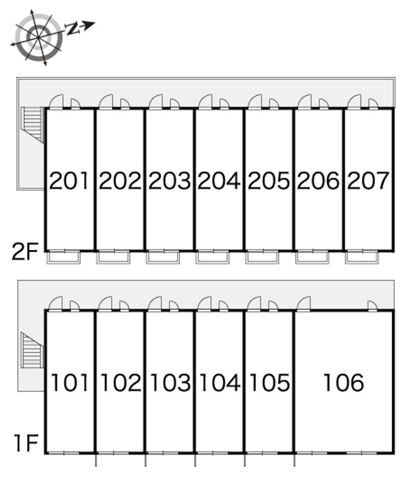 レオパレスレリア 間取配置図