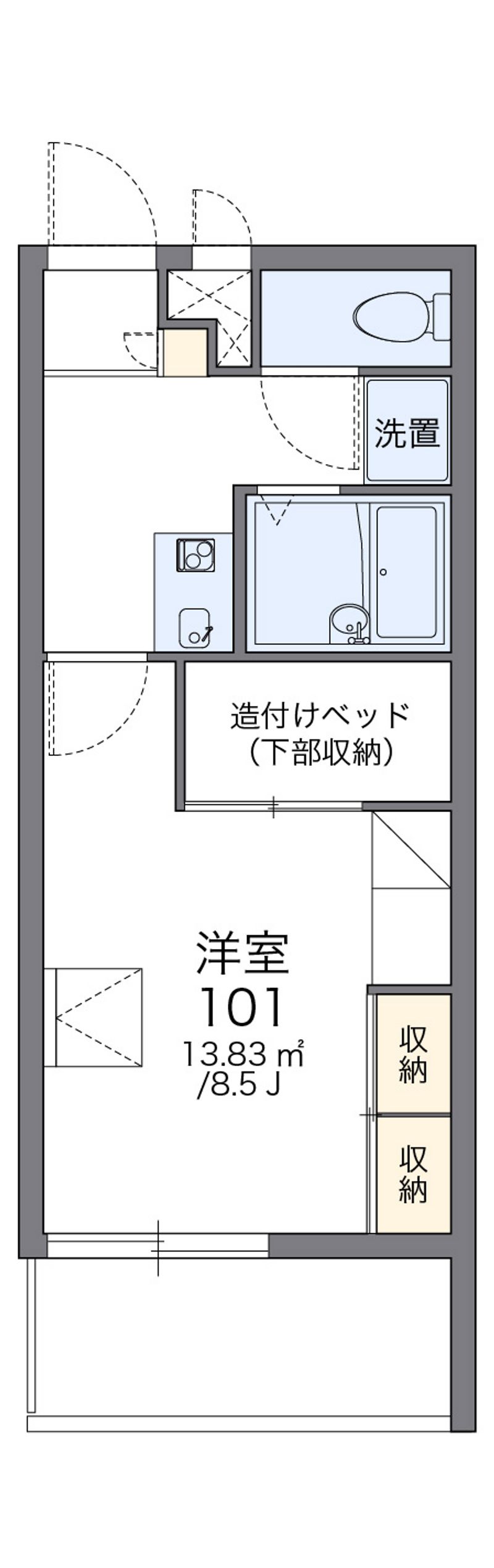 レオパレス城間 間取図