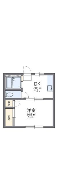 レオパレス草加第２３ 間取り図