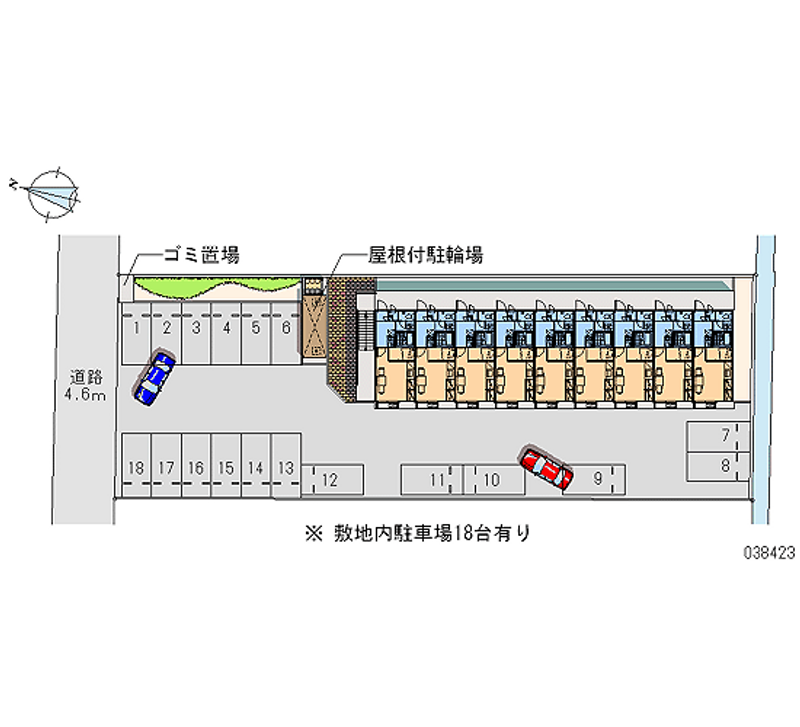 レオパレスローズマリーⅡ 月極駐車場