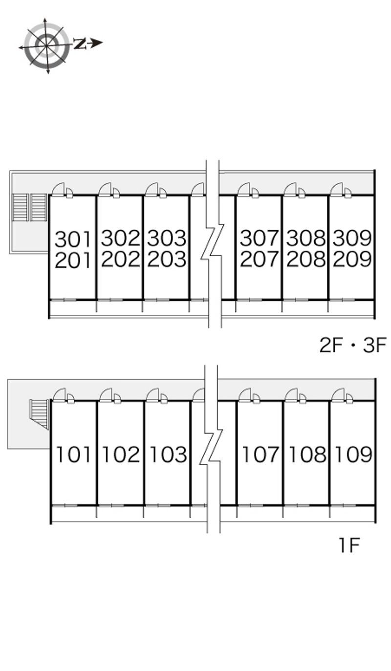 レオパレスフローレセア 間取配置図