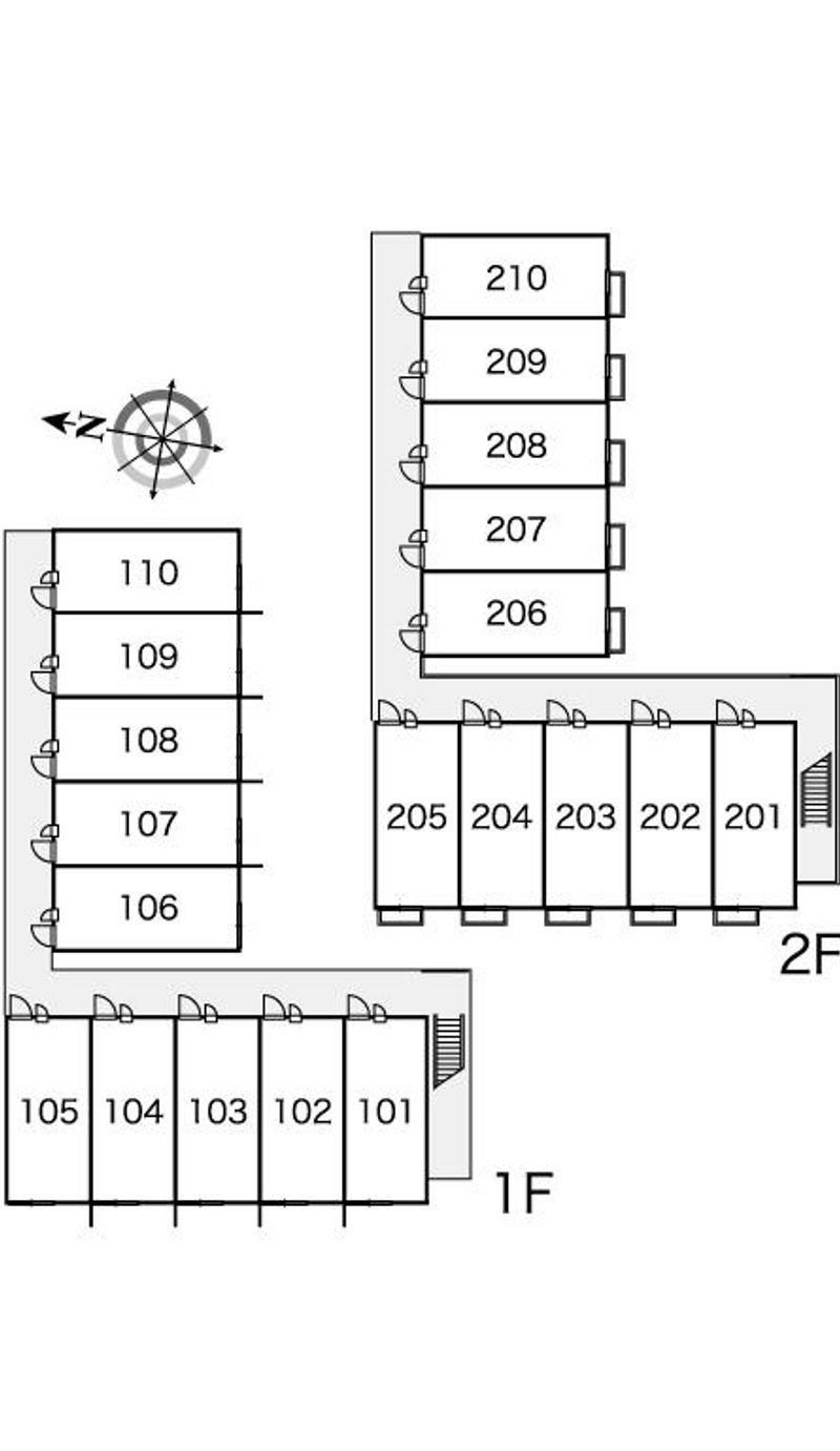 レオパレスシェソワ 間取配置図