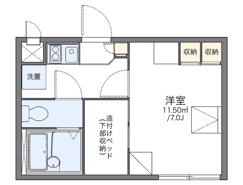 レオパレスアローハイム 間取図