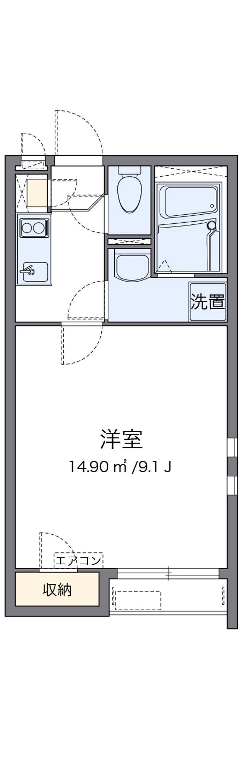 クレイノサンローズ仲原Ⅱ 間取図