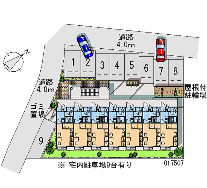 レオパレス湖北 月極駐車場