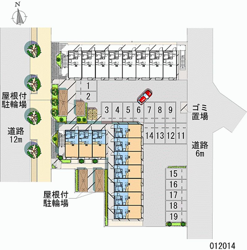 レオパレス原市弐番館 区画図