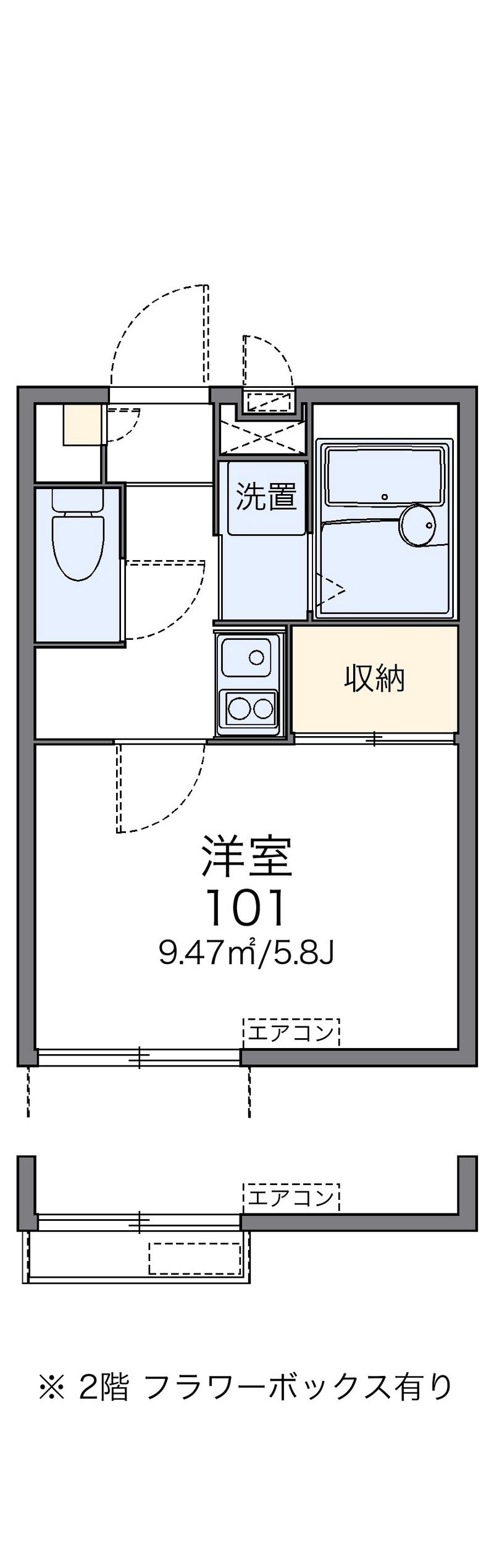 レオパレスメンターズハウス 間取図