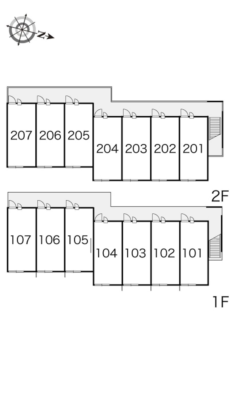 レオパレスアーキ　α 間取り配置図