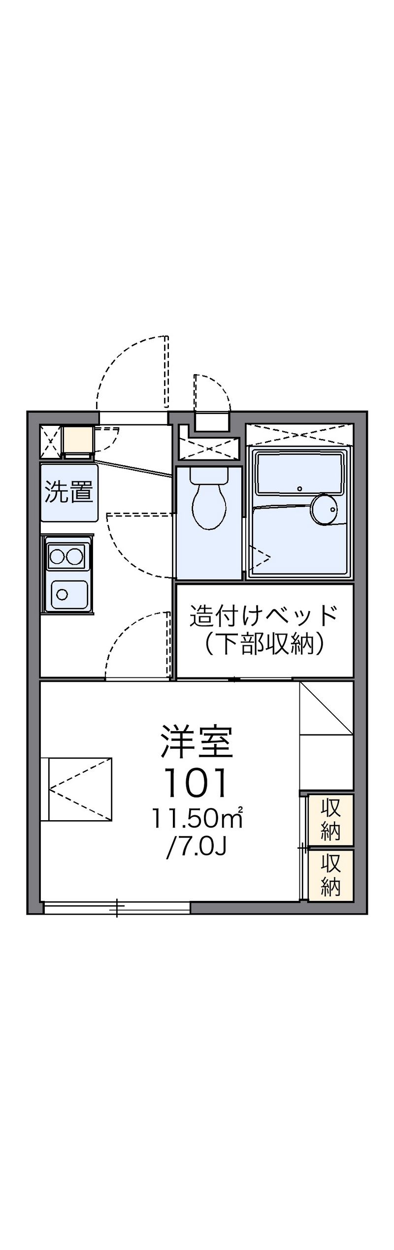 レオパレスメルシーⅡ 間取図