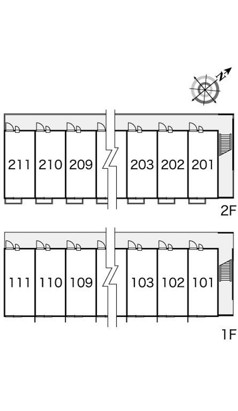 レオパレスこころ 間取配置図
