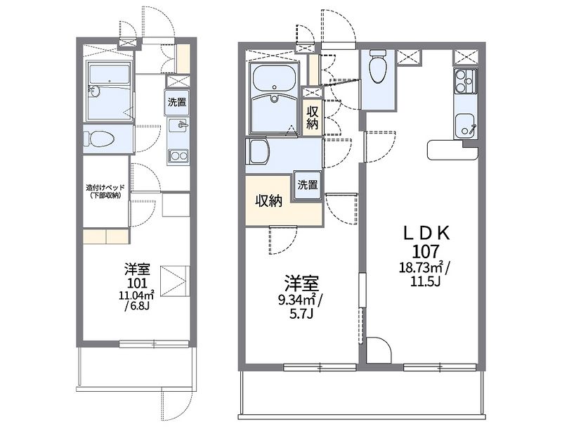 レオパレスＥＡＳＴＦＩＥＬＤⅡ 間取図