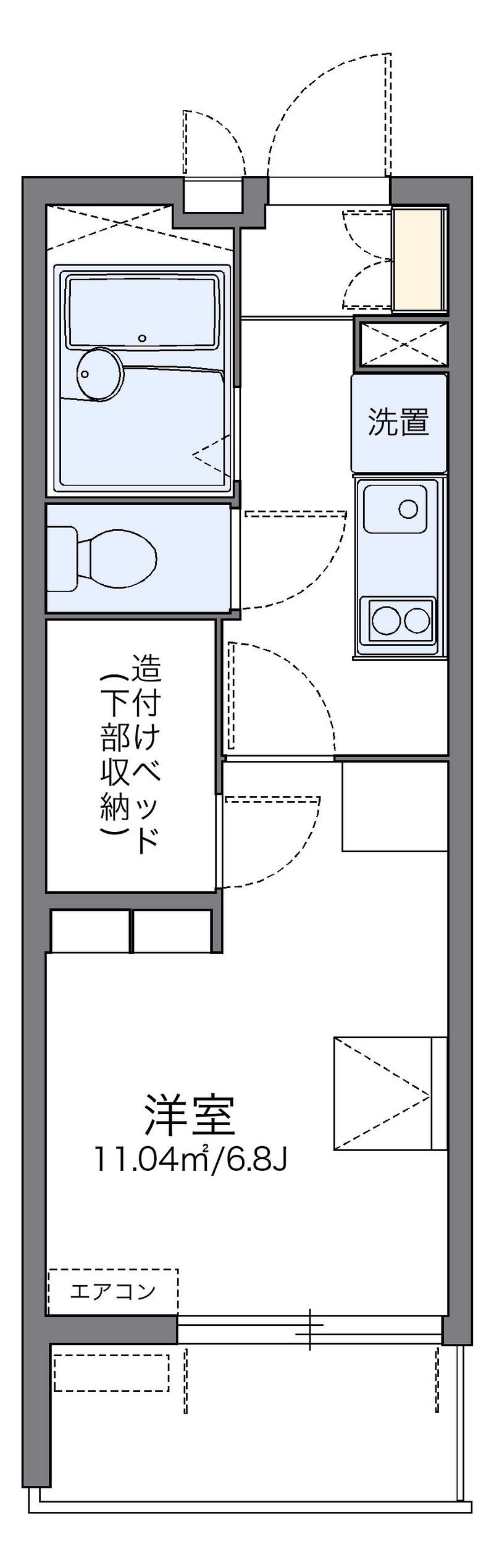 レオパレス西志賀 間取図