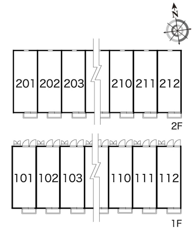 レオパレスリバーポートⅡ 間取配置図