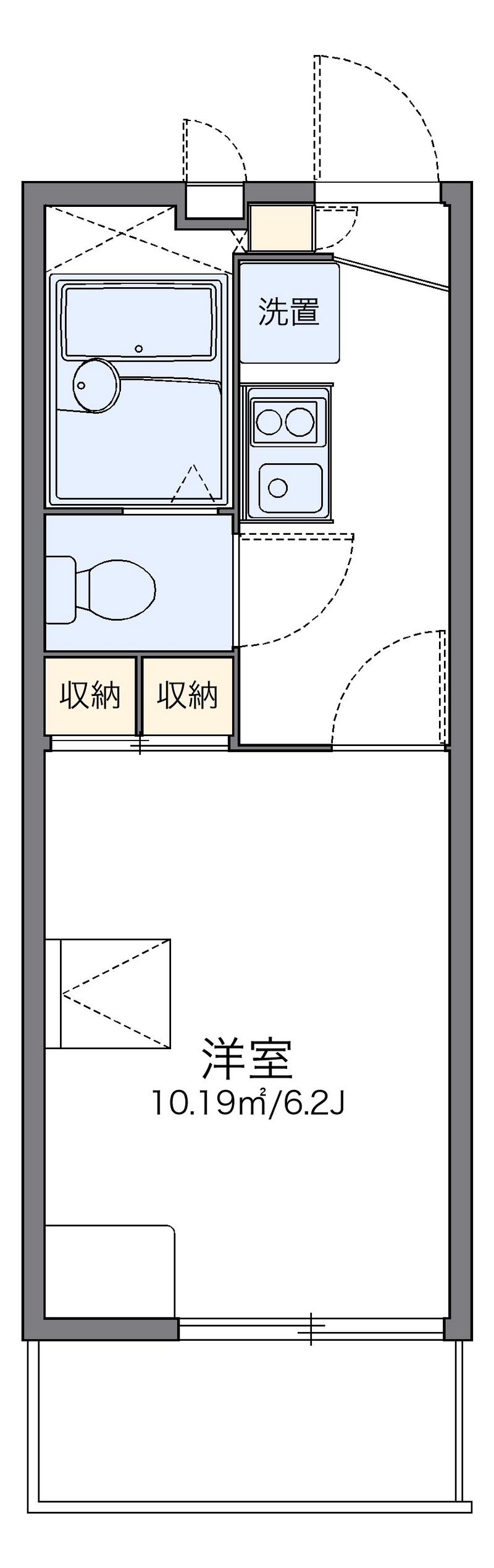 レオパレスブルージュ 間取図