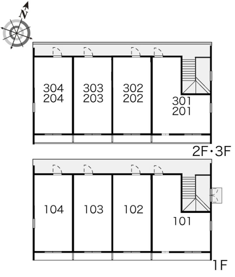 レオパレス白鳳 間取配置図