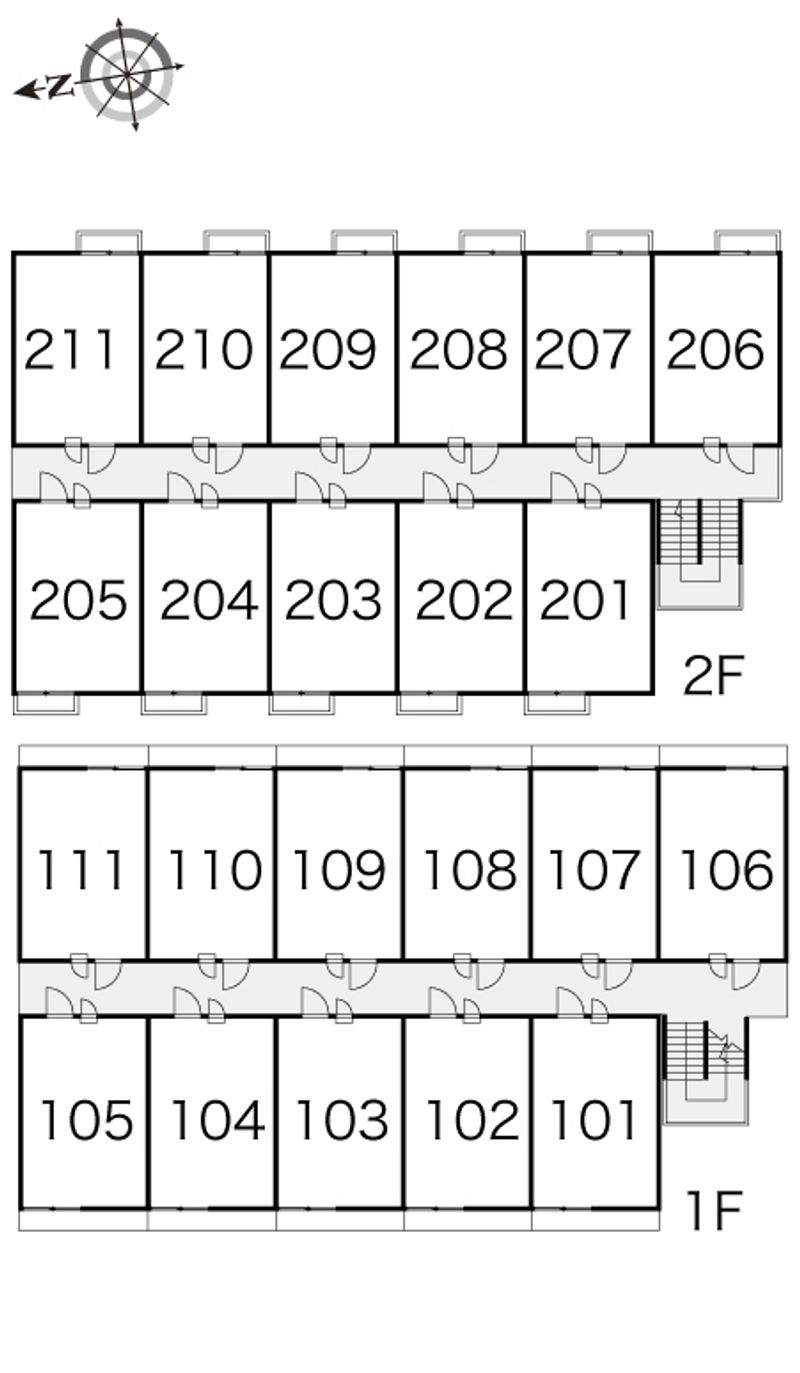 レオパレスアルフ 間取配置図