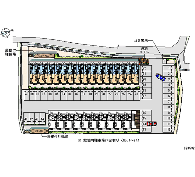 20532 bãi đậu xe hàng tháng