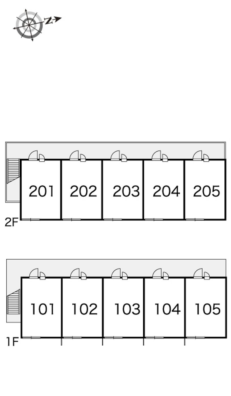レオパレスＹＮコーポ３０５ 間取り配置図