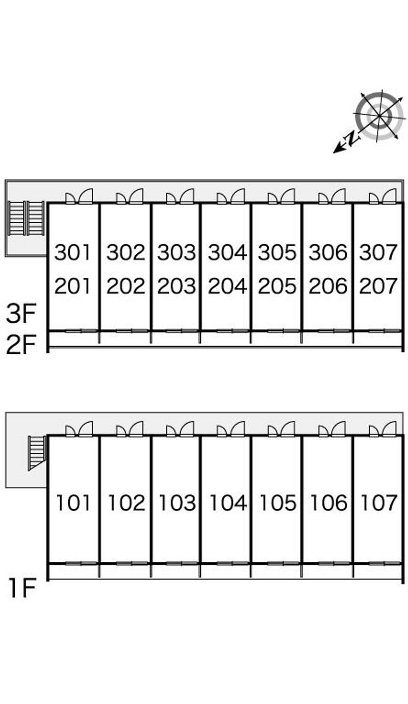 レオパレスメルベーユ 間取配置図