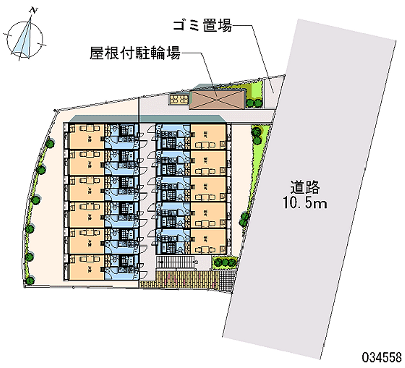 レオパレス田中町Ⅰ 区画図