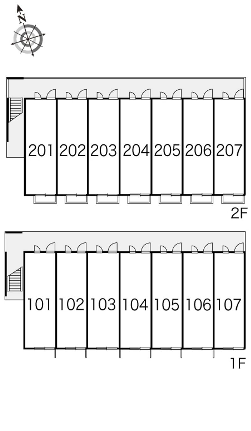 レオパレスホビット 間取配置図