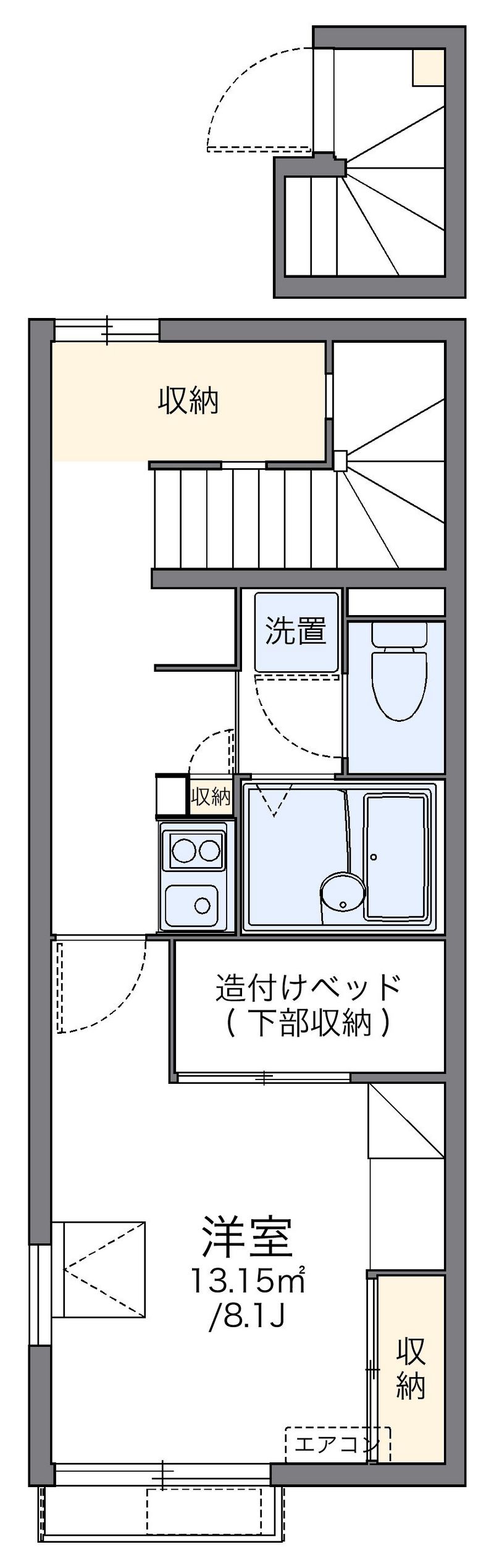 レオパレスプレジール町田 間取図