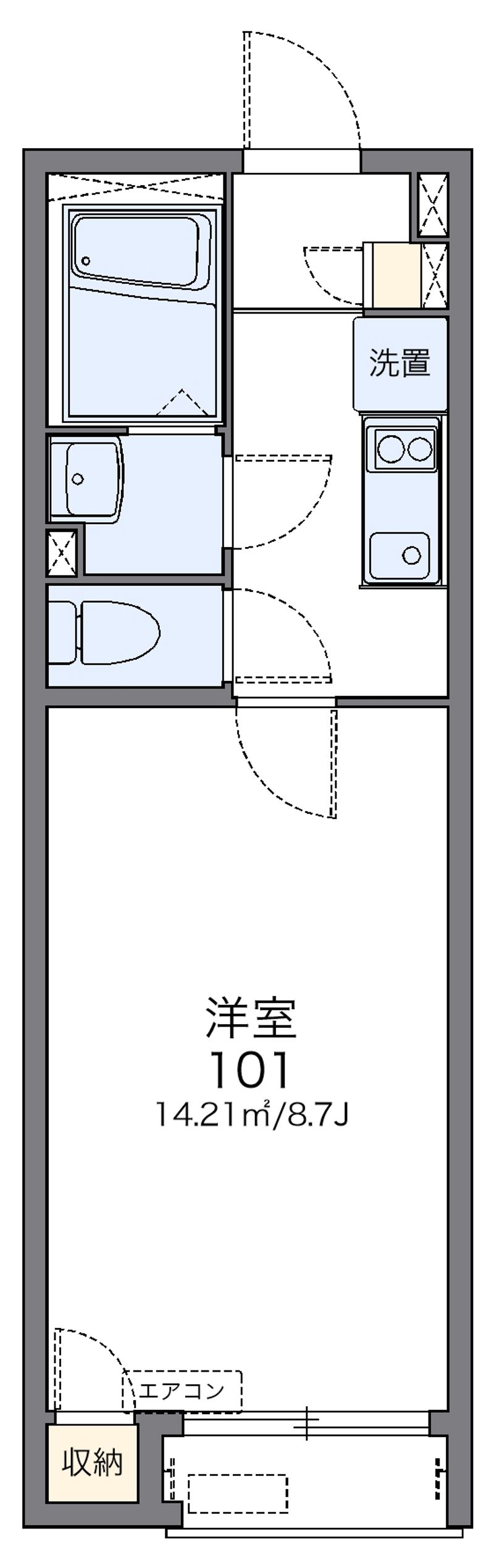 レオネクストカーサ大和Ⅱ 間取図
