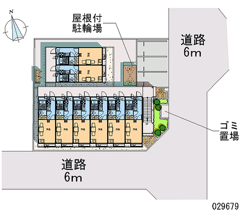 レオパレスコートサイド　ヴィラ 区画図