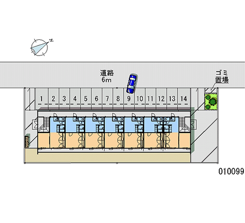 レオパレスフローラＣ 月極駐車場