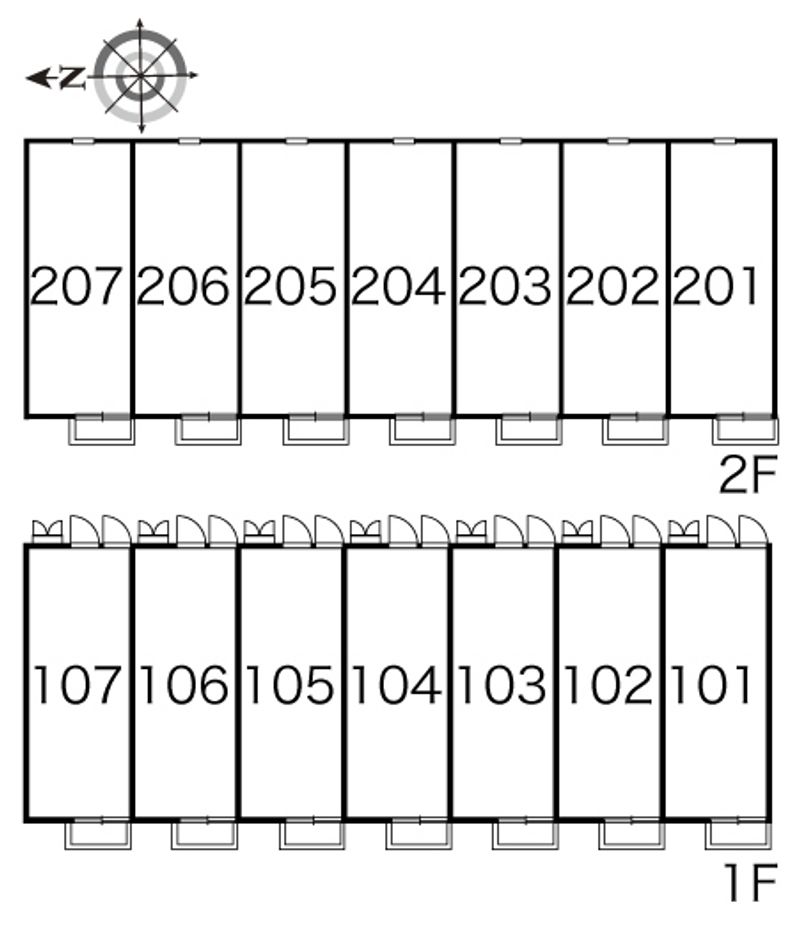 レオパレスネージュ 間取配置図