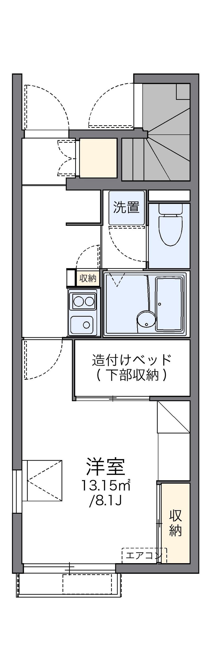 レオパレスプレジール町田 間取図