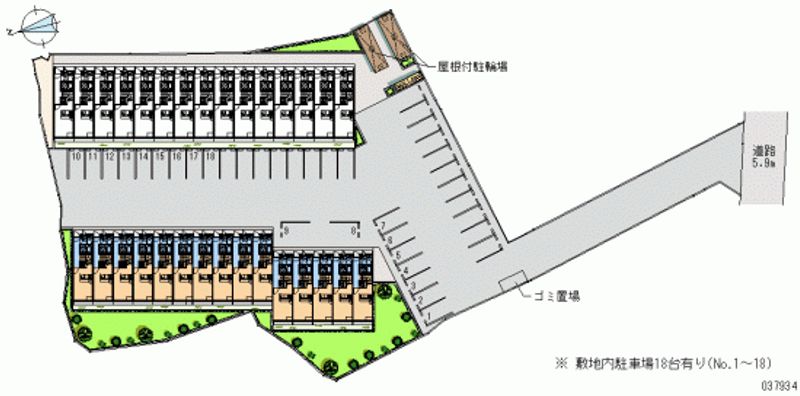 レオパレスピューピル 月極駐車場