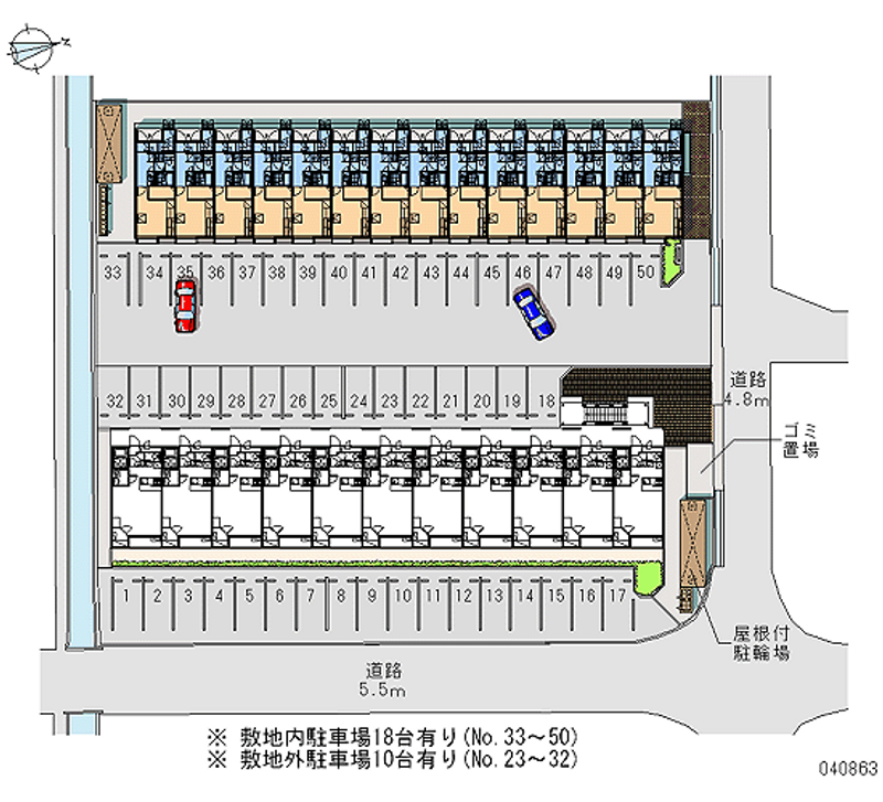 40863 Monthly parking lot