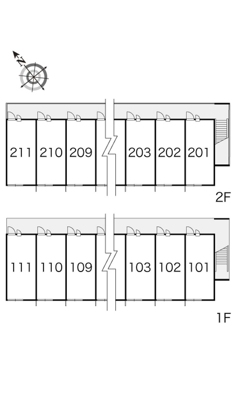 レオパレス日夏 間取配置図
