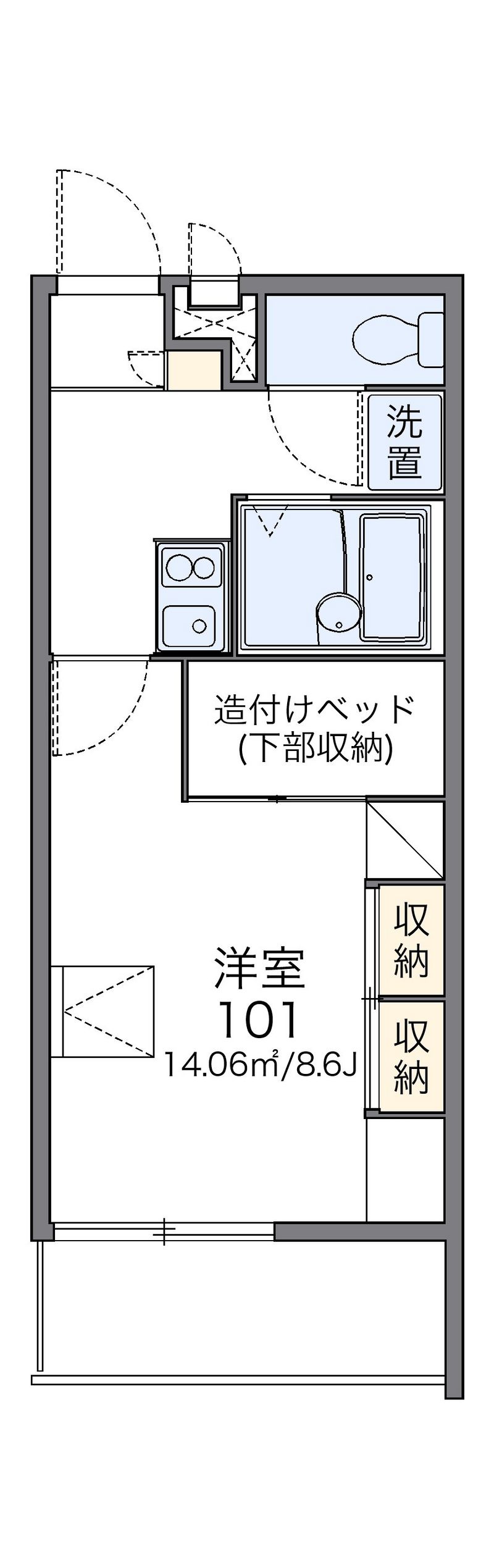 レオパレスサシェ 間取図