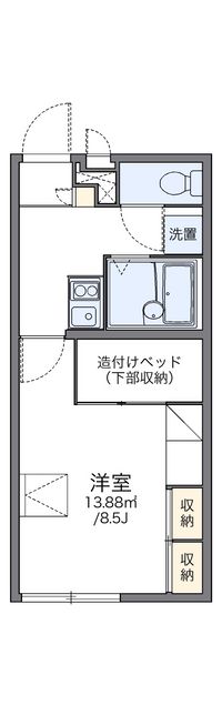 レオパレスフルールエルテライ 間取り図