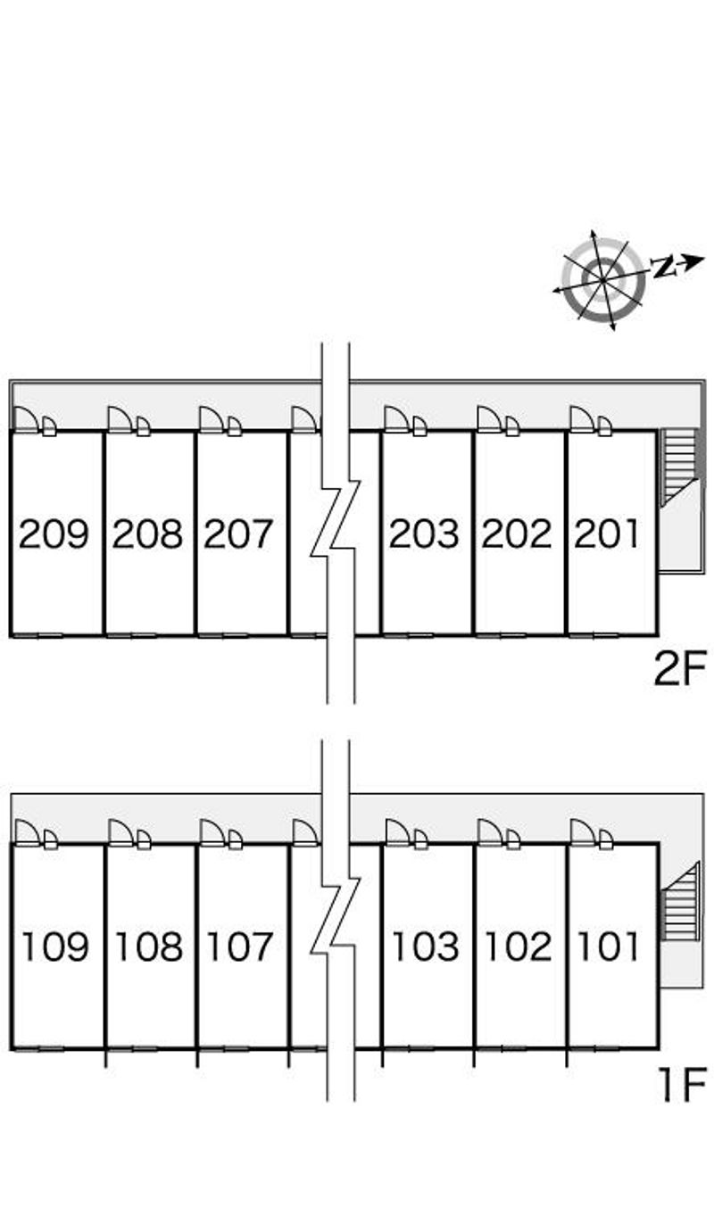 レオパレスアウルⅡ 間取り配置図